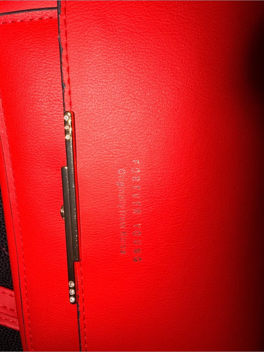 Forever Young Red Crossbody Leather Bag